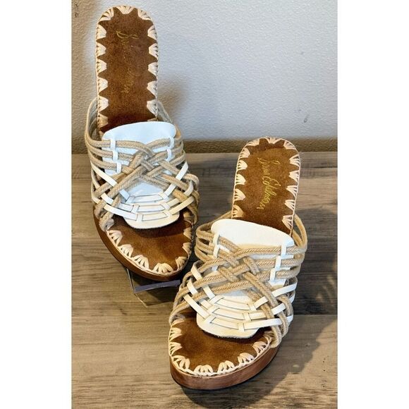 Sam Edelman Wood Platform Slip On Sandals Women’s Size 10 - Picture 1 of 9